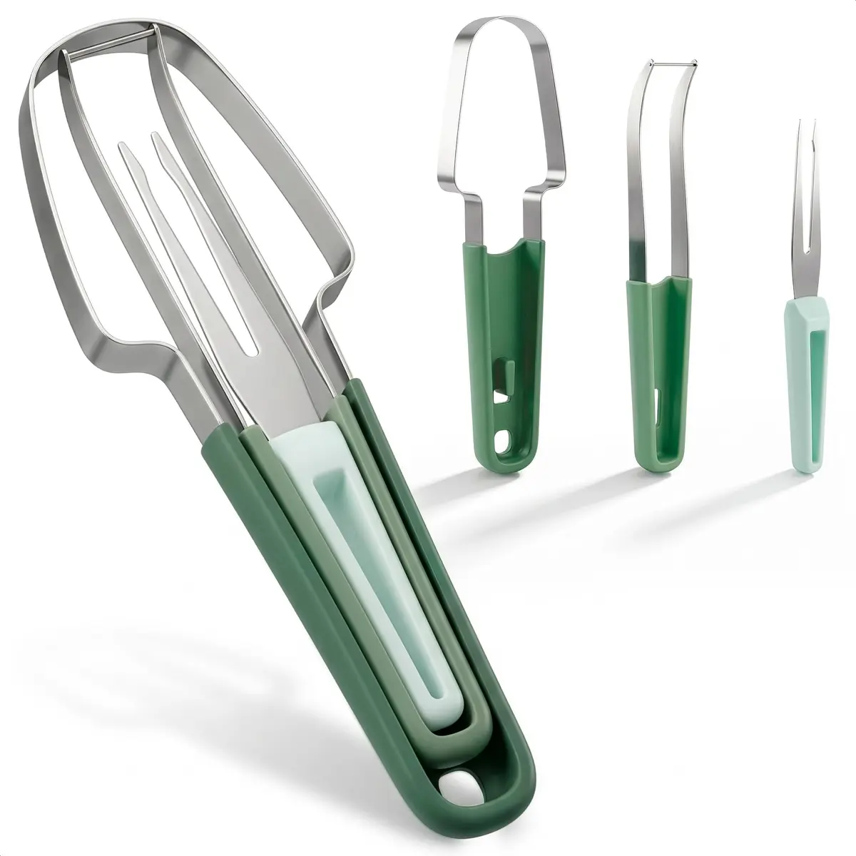BURIUS Watermelon Cutter Slicer Tool 3-in-1 | Stainless Steel Fruit Prep Tool for Picnics & Kitchen - main product image