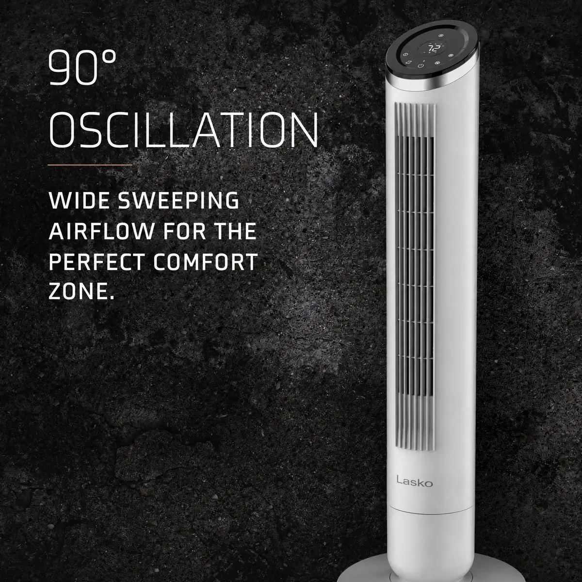 Lasko Apex 42" Oscillating Tower Fan | 6-Speed, Quiet 29 dBA, Remote, 90° Oscillation, 40ft Air Reach - view 5
