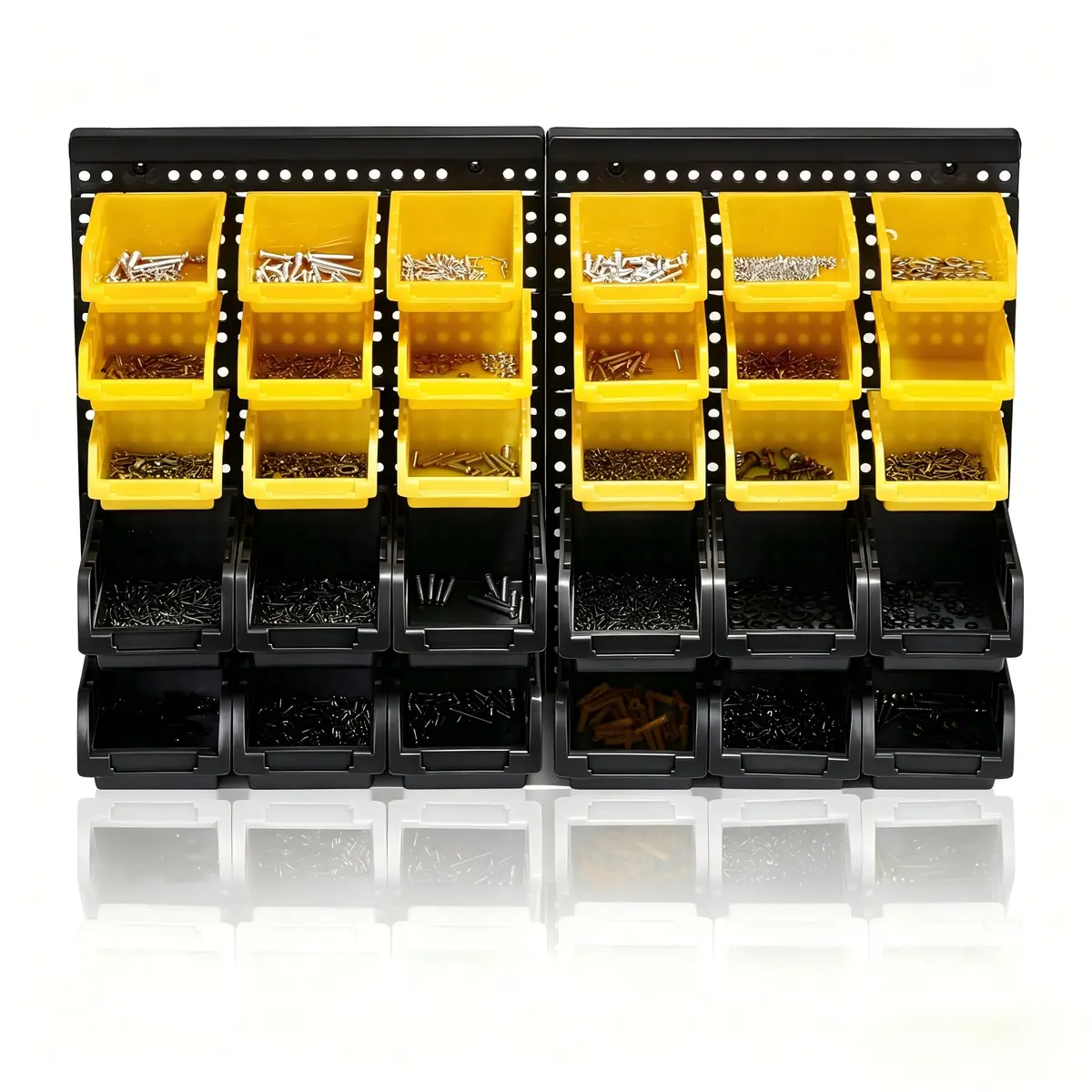 MULSAME Wall Mounted Storage Bins Parts Rack 25.2"*16.2" | Garage Organizer in 4 Colors - view 7