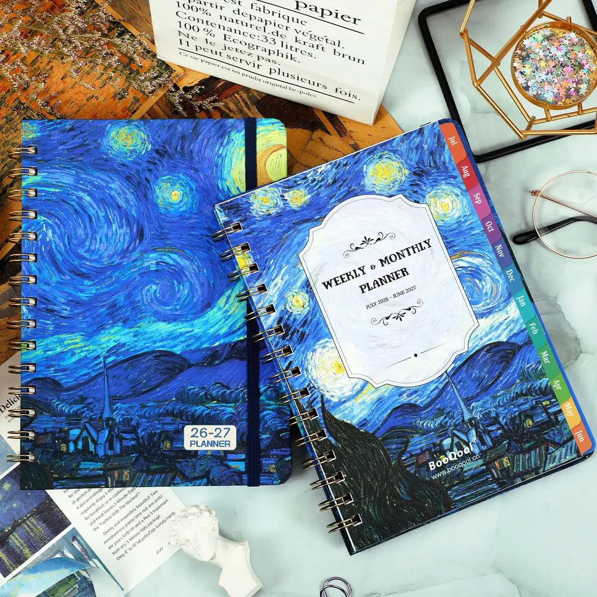 Indeme 2026-2027 Academic Planner Weekly & Monthly 6.4" x 8.5" (16.3 cm x 21.6 cm) | Hardcover Planner with Tabs & Elastic Closure - view 7