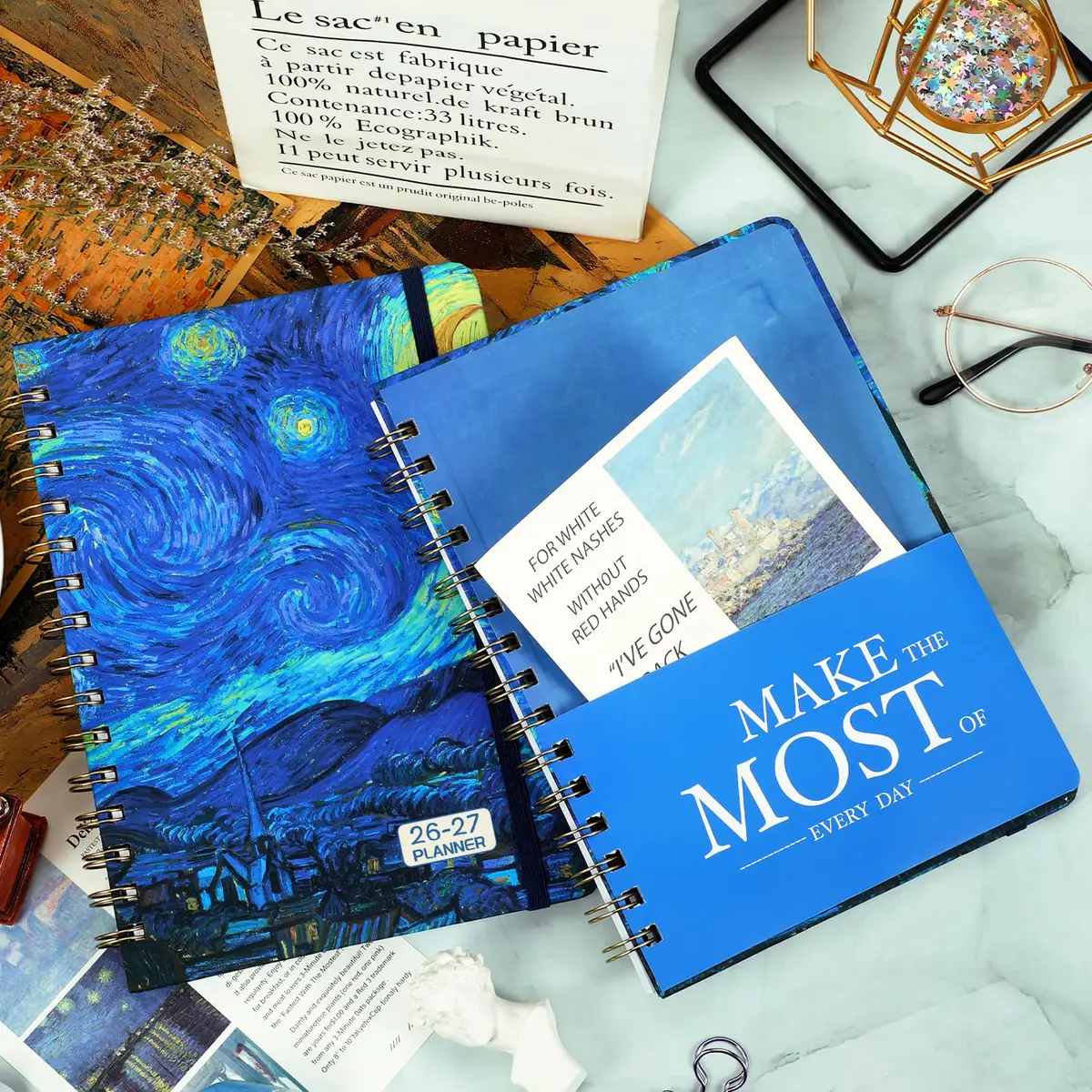 Indeme 2026-2027 Academic Planner Weekly & Monthly 6.4" x 8.5" (16.3 cm x 21.6 cm) | Hardcover Planner with Tabs & Elastic Closure - view 8