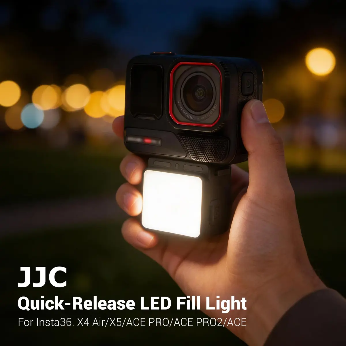 JJC Magnetic LED Light for Insta360 Ace Pro 2 | Waterproof, SOS Mode, Rechargeable, 20 LEDs, IPX5 - view 2