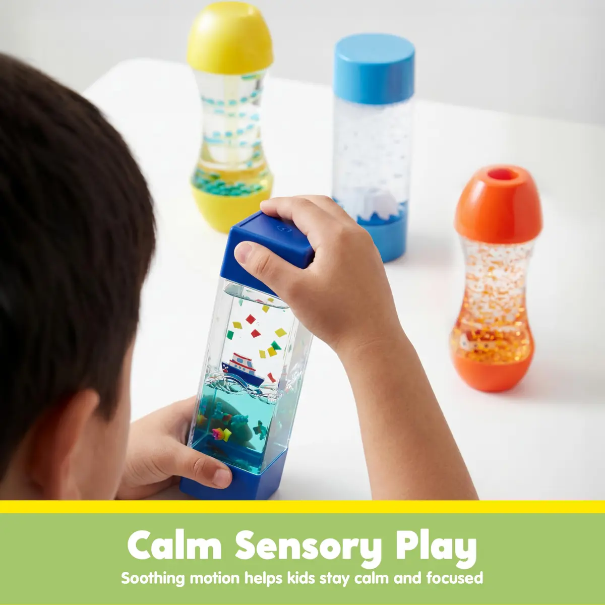 JOYIN 4-Pack Mini-World Fidget Tubes for Kids | Sensory & Stress Relief Toy for Autism (en_US, 4 pack, Plastic, Rectangular, 1.28kg) - view 5