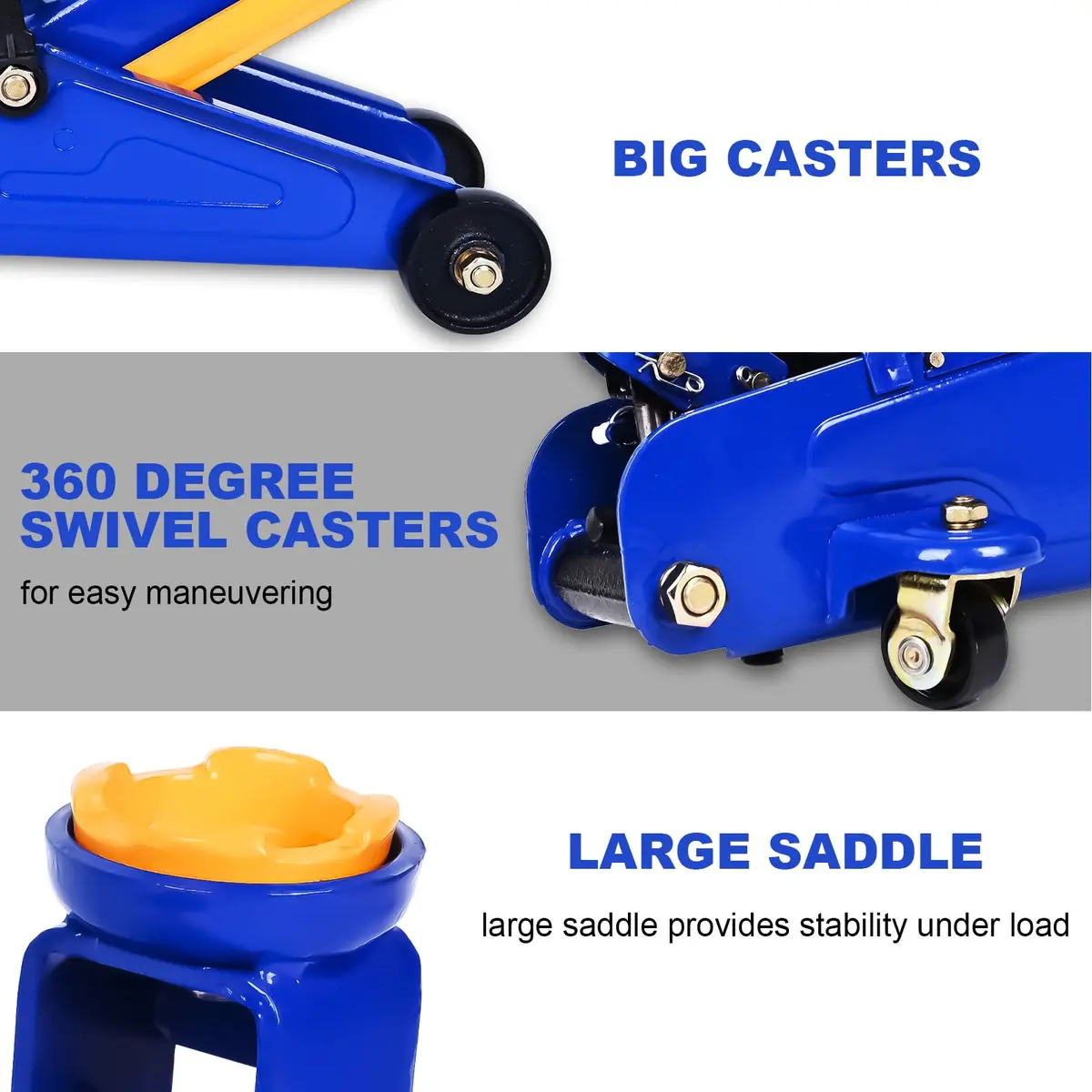 PONO Heavy Duty Low Profile Floor Jack 2 Ton 5.31''-13.2'' | Safe, Durable, Fits Low-Profile Vehicles - view 3
