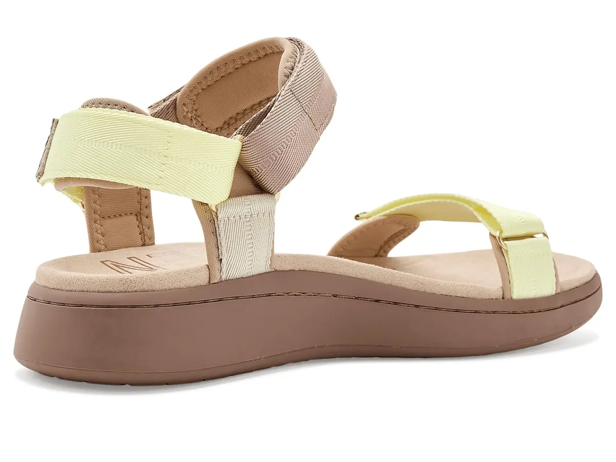Woden Women's Line Sandals Taupe Multi 9 Medium | Recycled, Adjustable Velcro Straps (70-120 chars) - view 3