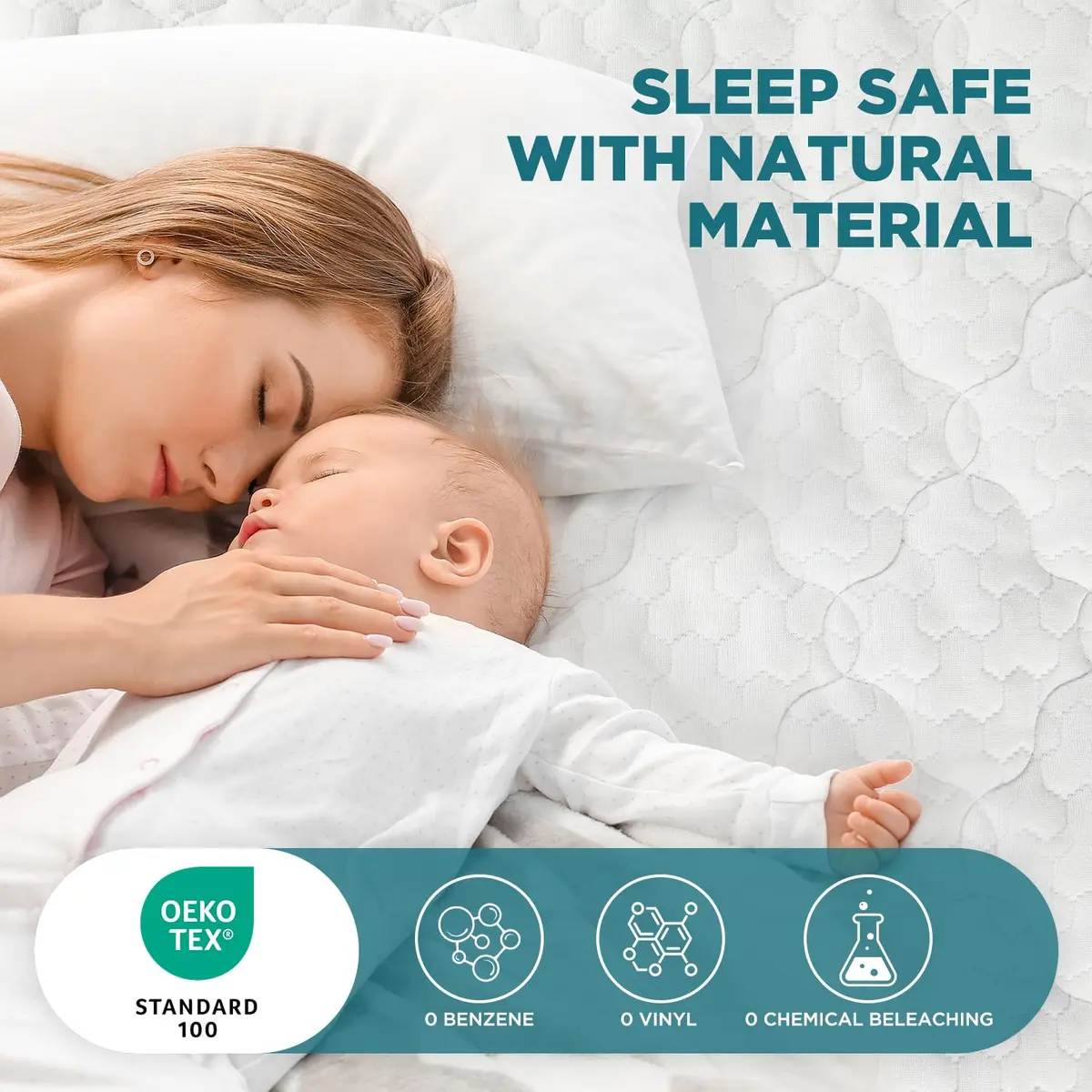 ZONAMA Vacuum Bags 5 Sided Waterproof Mattress Protector Queen Size | 360° All-Round Protection, Quilted Bamboo Rayon - view 5