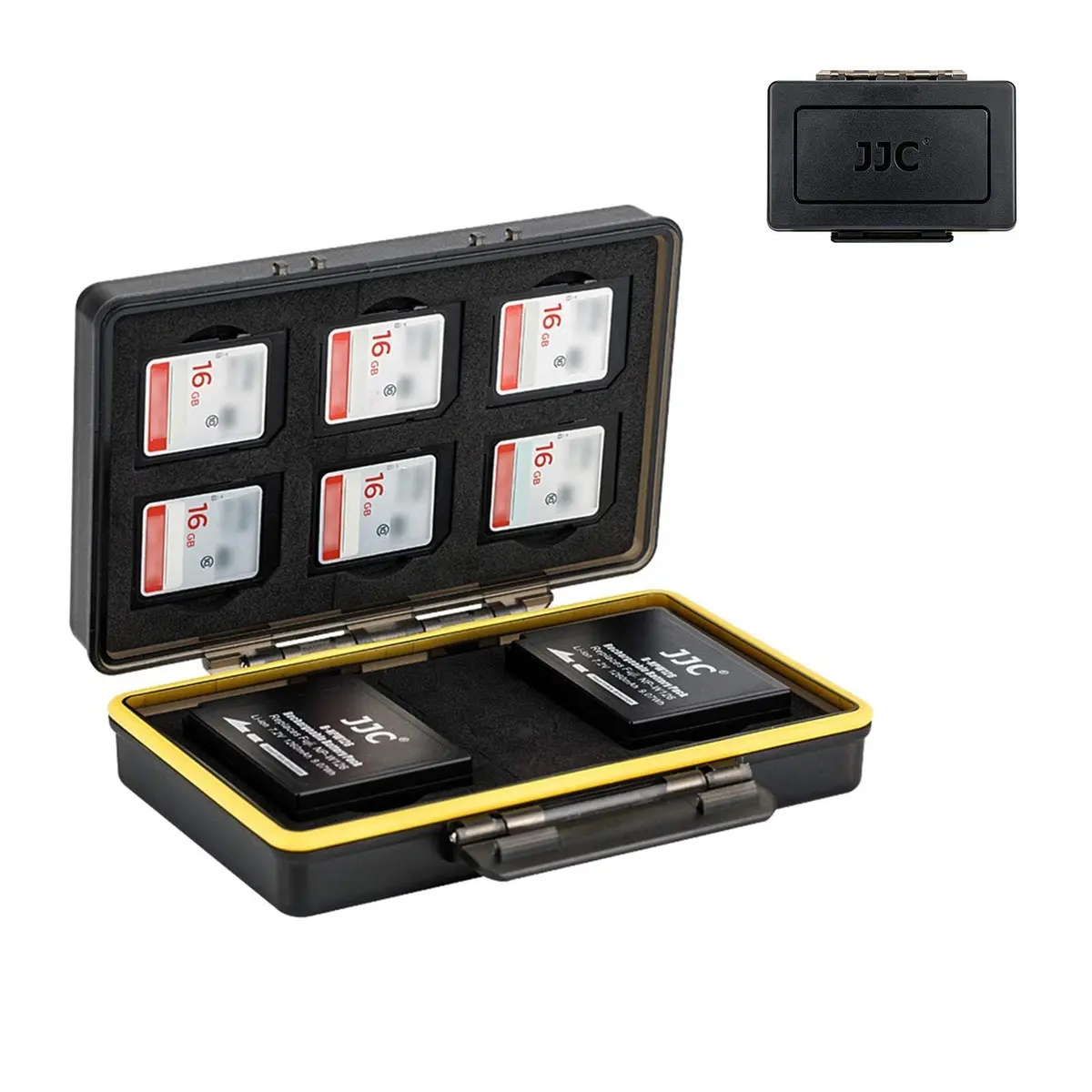 JJC Camera Battery & Memory Card Storage Case for Fuji NP-W126, X100F, X-T3 | Compact, Water-Resistant (70-120 chars) - main product image