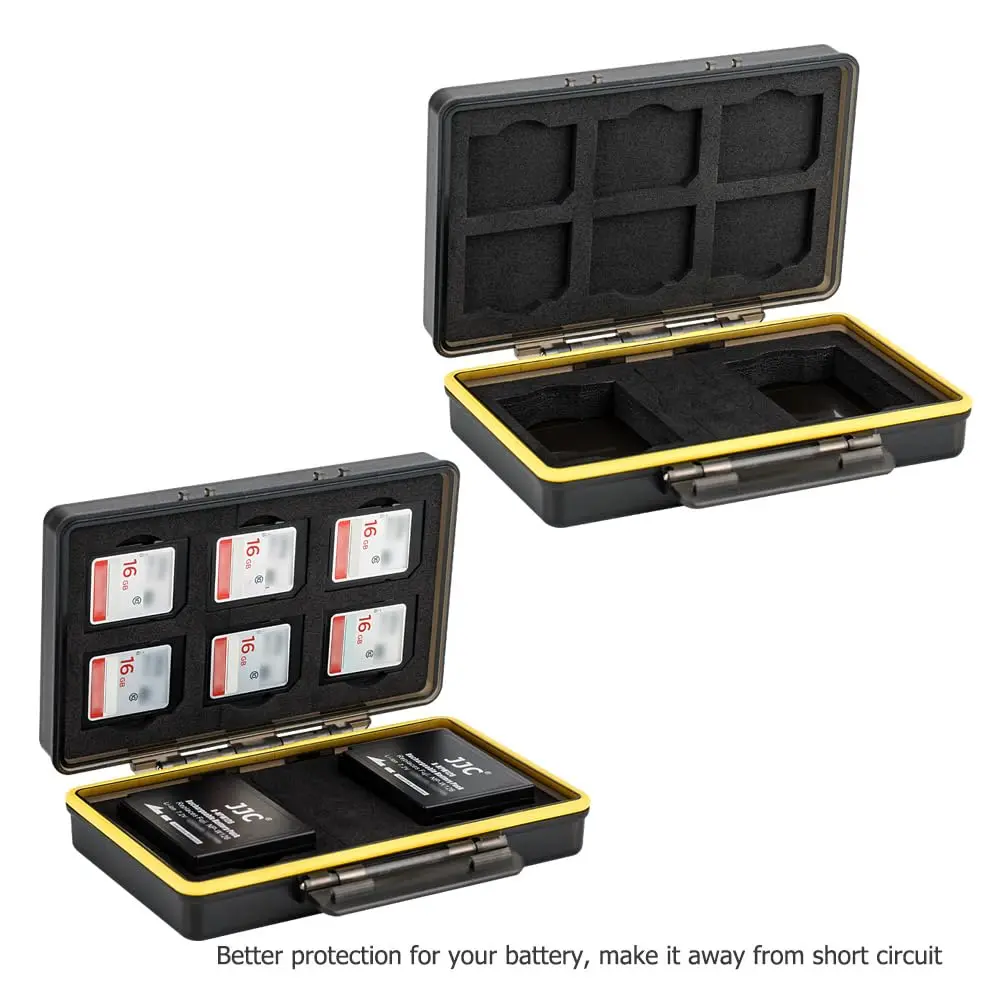 JJC Camera Battery & Memory Card Storage Case for Fuji NP-W126, X100F, X-T3 | Compact, Water-Resistant (70-120 chars) - view 7