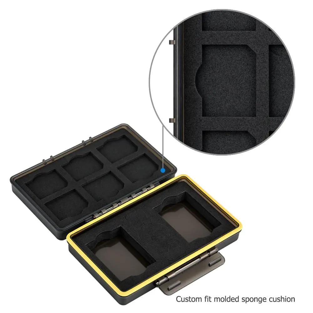 JJC Camera Battery & Memory Card Storage Case for Fuji NP-W126, X100F, X-T3 | Compact, Water-Resistant (70-120 chars) - view 2