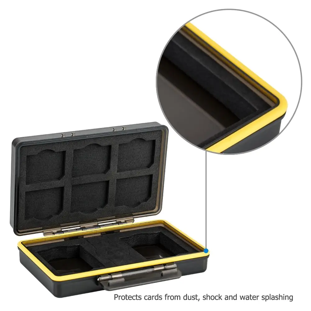 JJC Camera Battery & Memory Card Storage Case for Fuji NP-W126, X100F, X-T3 | Compact, Water-Resistant (70-120 chars) - view 3