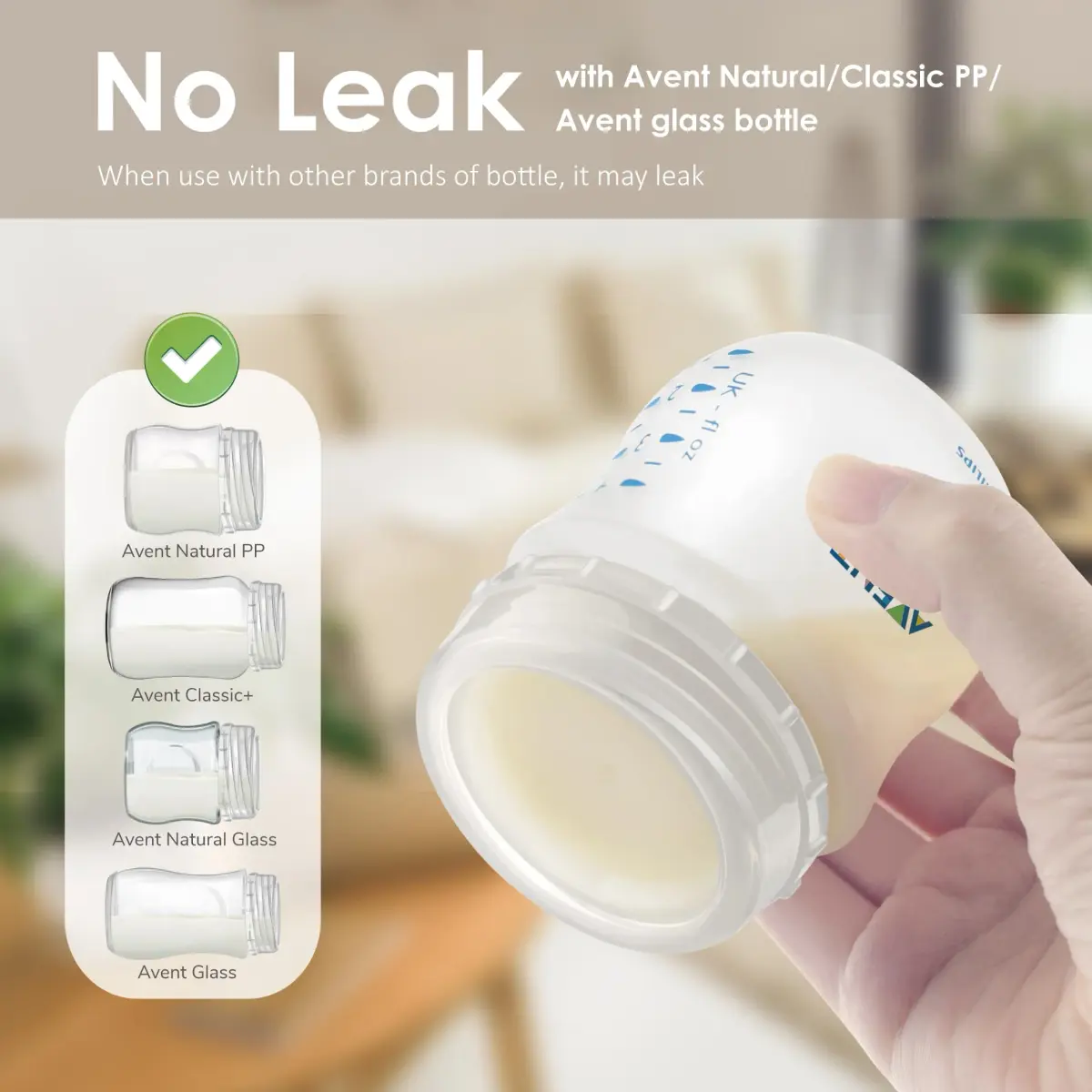 Maymom Travel Bottle Caps 6-Pack | Compatible with Philips Avent Natural & Anti-Colic Bottles (PP & Glass) and Selected Maymom Bottles (Transparent) - view 4