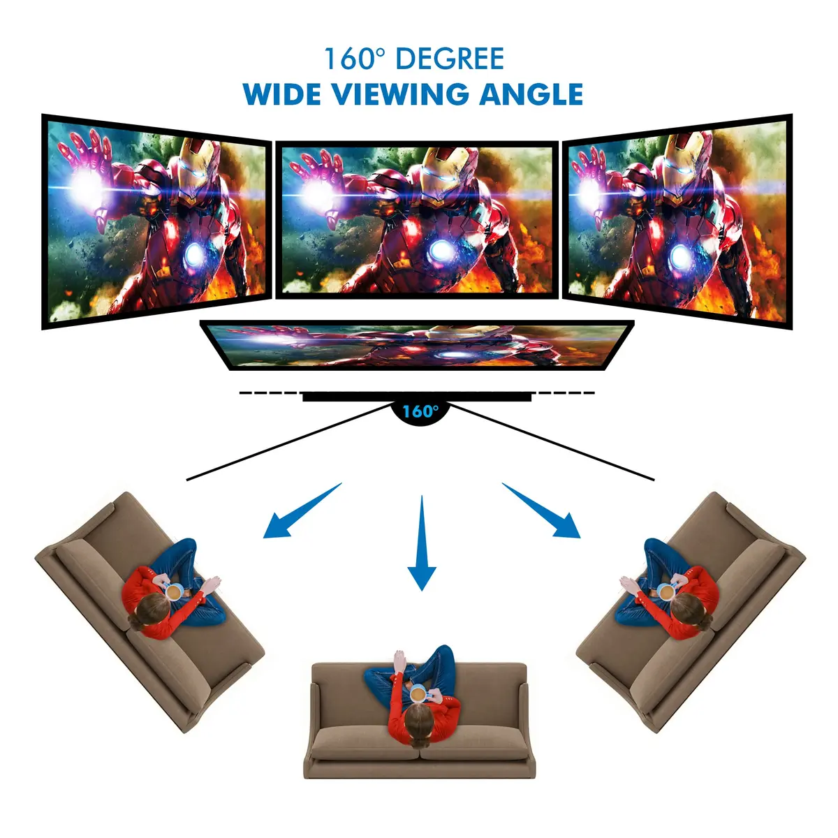Pyle Projection Screen 120'' | Outdoor & Indoor Foldable HD Matte White - view 4
