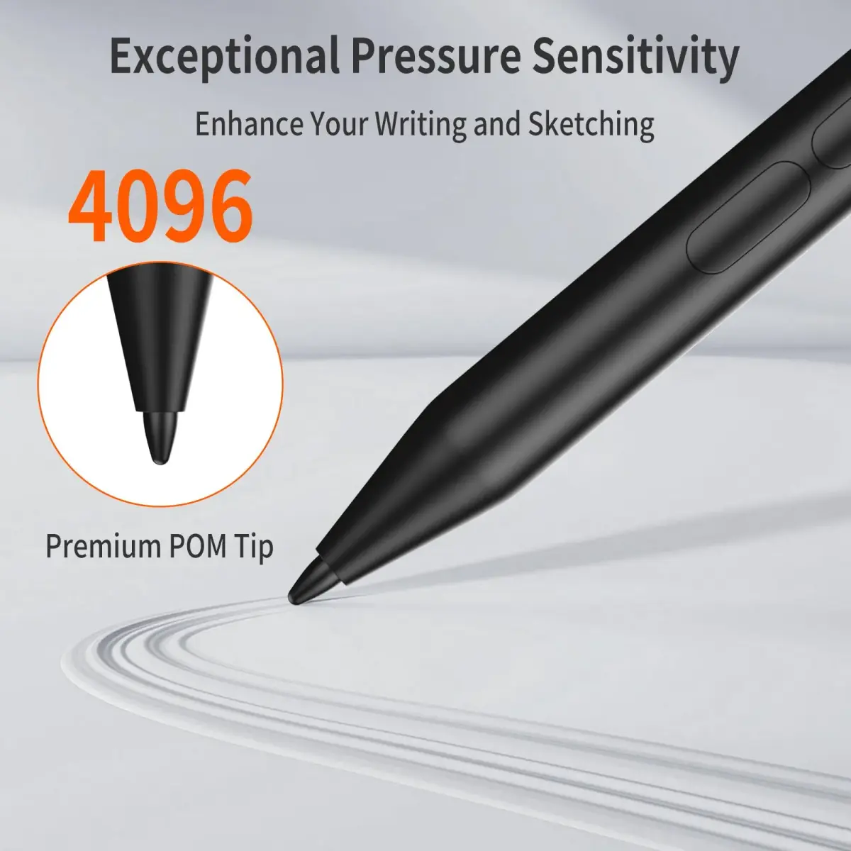 hacey Stylus Pen for Surface Pro 11/10/9/8/X, 4096 Pressure Sensitivity, USB-C Fast Charge | Compatible with Surface Devices & Kobo eReaders - view 3