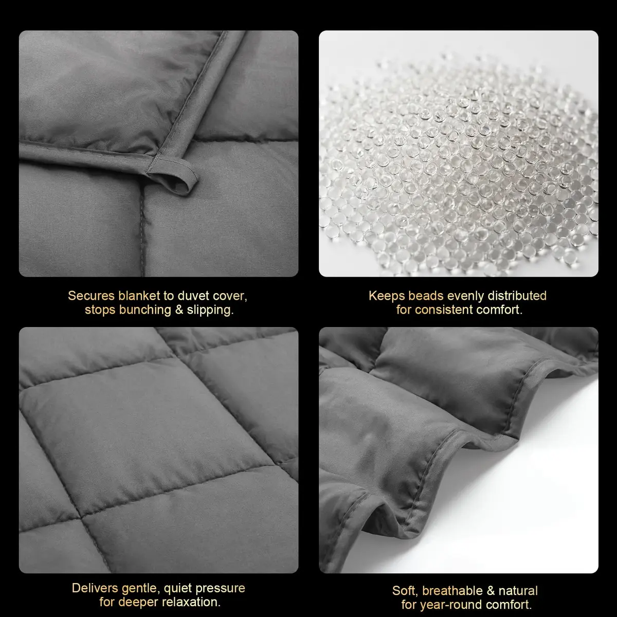 Smart Queen Weighted Blanket 60” x 80” | 15lbs Cooling & Breathable for Adults - view 5