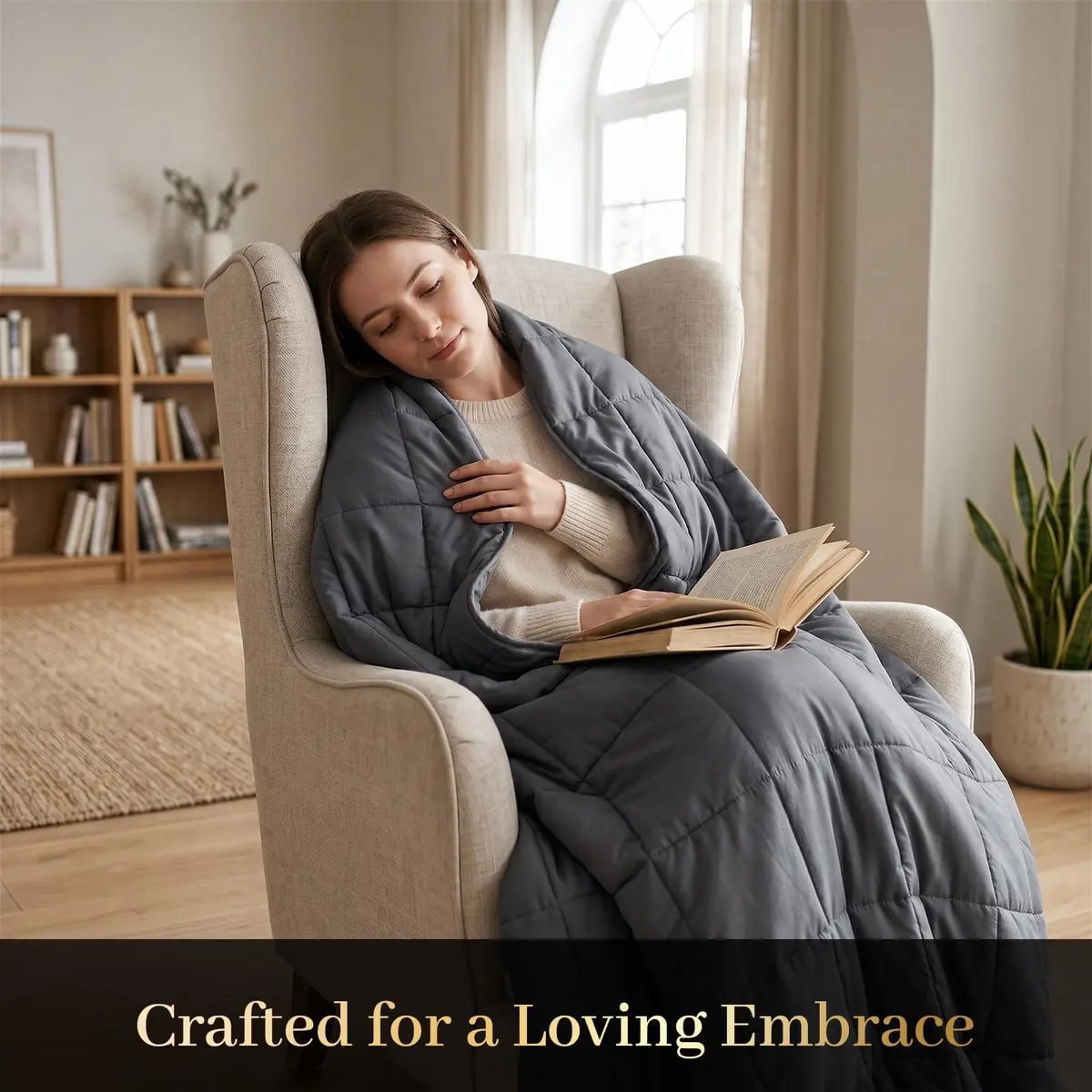 Smart Queen Weighted Blanket 60” x 80” | 15lbs Cooling & Breathable for Adults - view 2