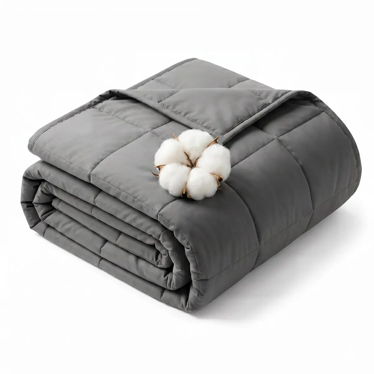 Smart Queen Cooling Weighted Blanket 20lbs 60x80 in Charcoal | All-Season Sleep Comfort - main product image