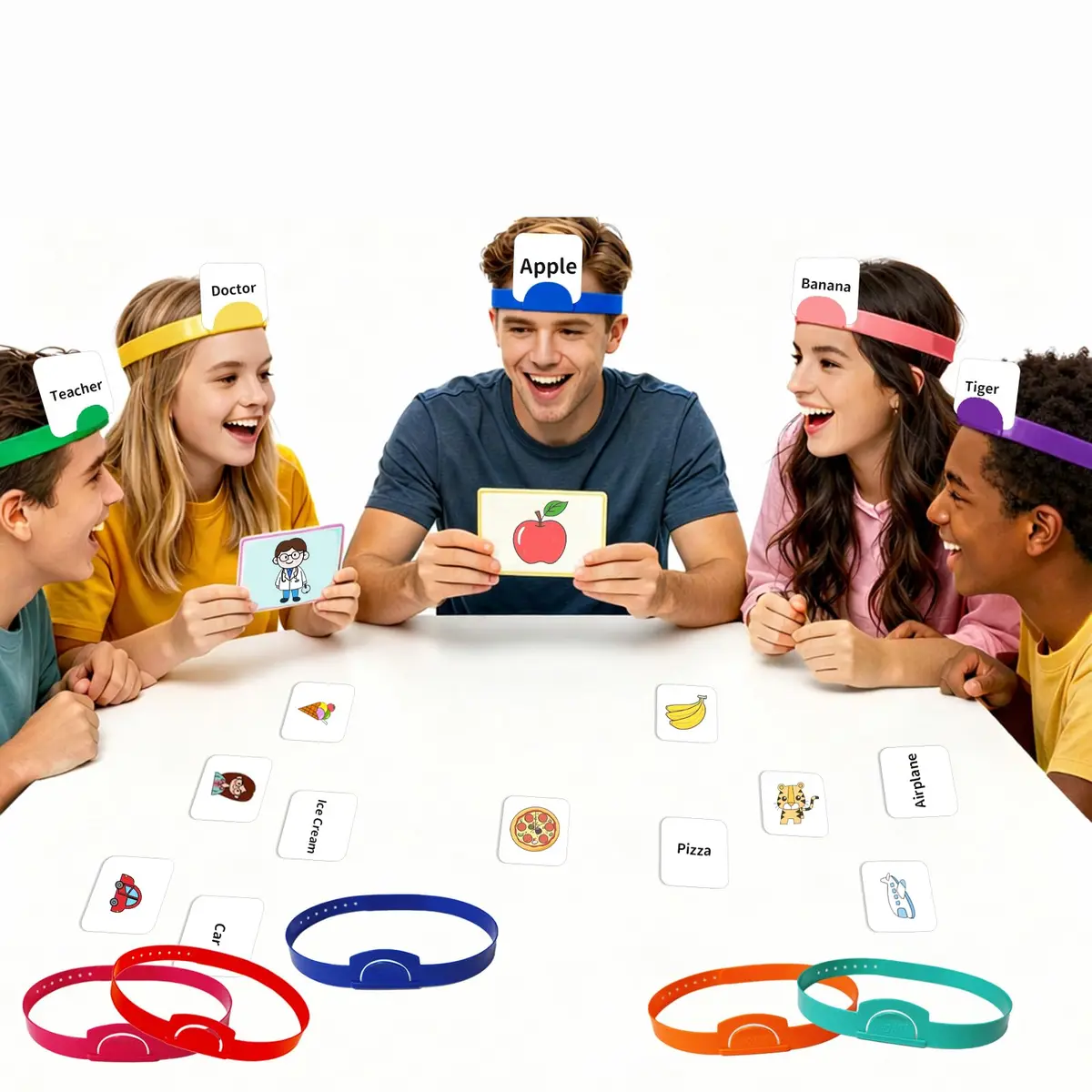 HOOJOJO 10 Pcs Guess Who Game Headbands (10 Colours) | Family & Party Game Accessory - view 5