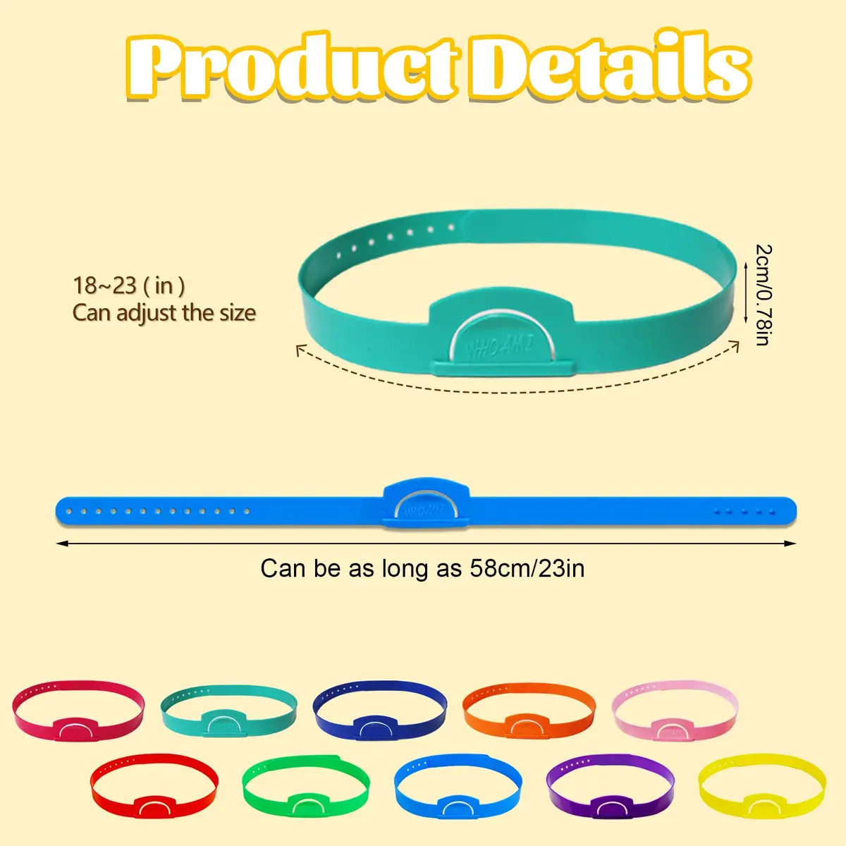 HOOJOJO 10 Pcs Guess Who Game Headbands (10 Colours) | Family & Party Game Accessory - view 6
