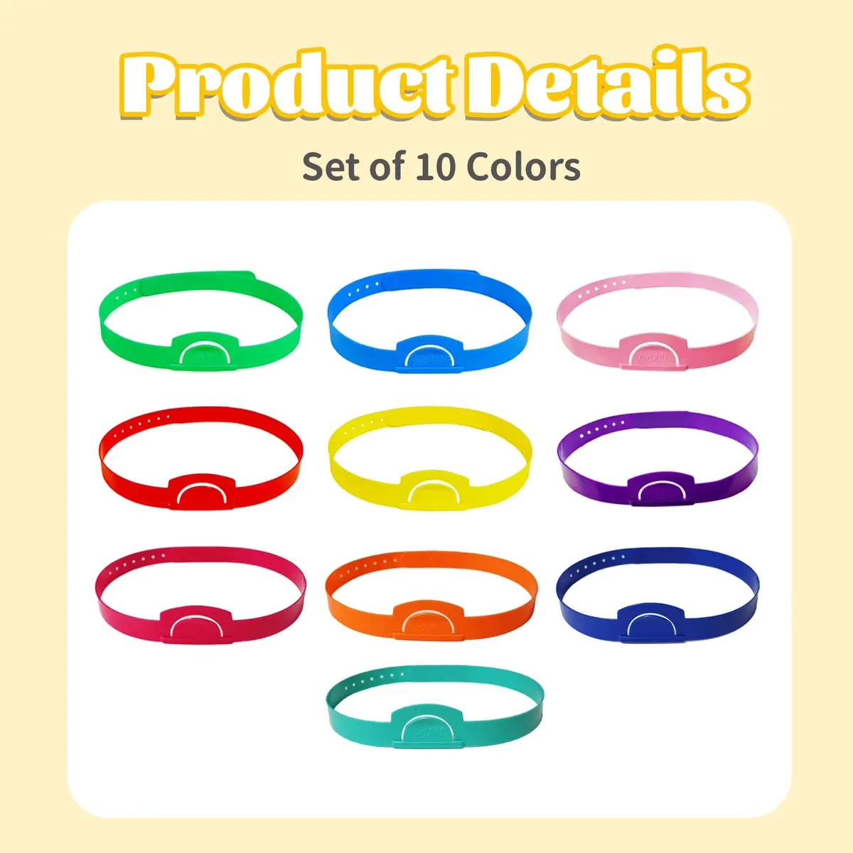 HOOJOJO 10 Pcs Guess Who Game Headbands (10 Colours) | Family & Party Game Accessory - view 3