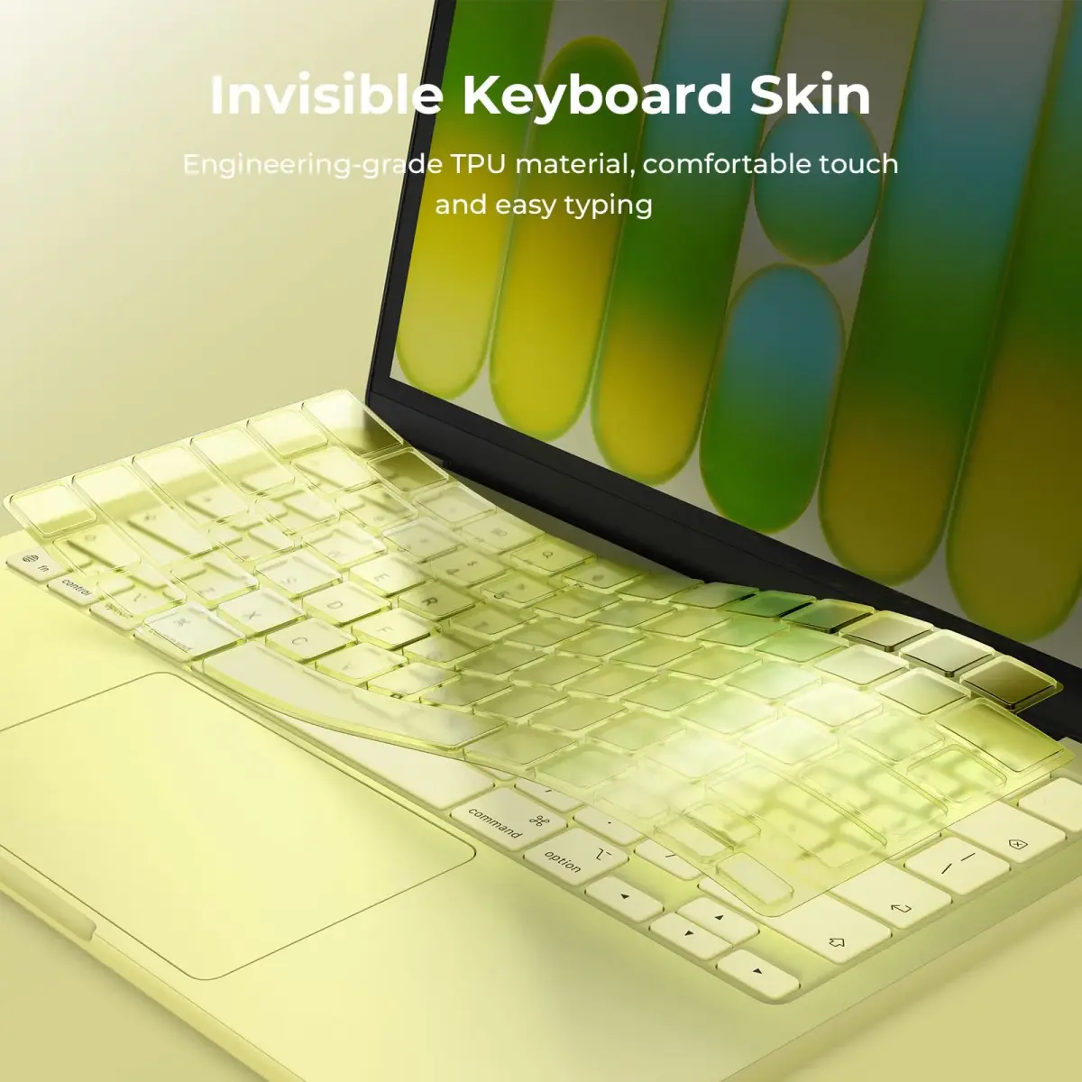 EooCoo Citrus Clear TPU Keyboard Skin for MacBook Neo/Pro 13/14/15/16, Air 13/15, US Layout | Ultra-Thin & Washable - view 7