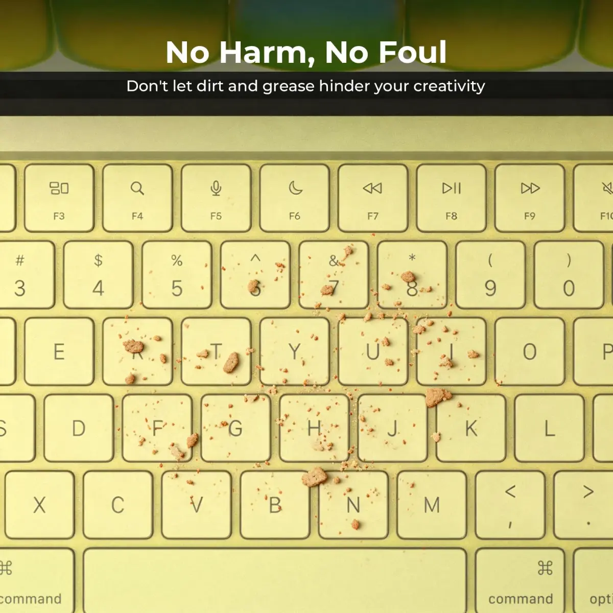 EooCoo Citrus Clear TPU Keyboard Skin for MacBook Neo/Pro 13/14/15/16, Air 13/15, US Layout | Ultra-Thin & Washable - view 4