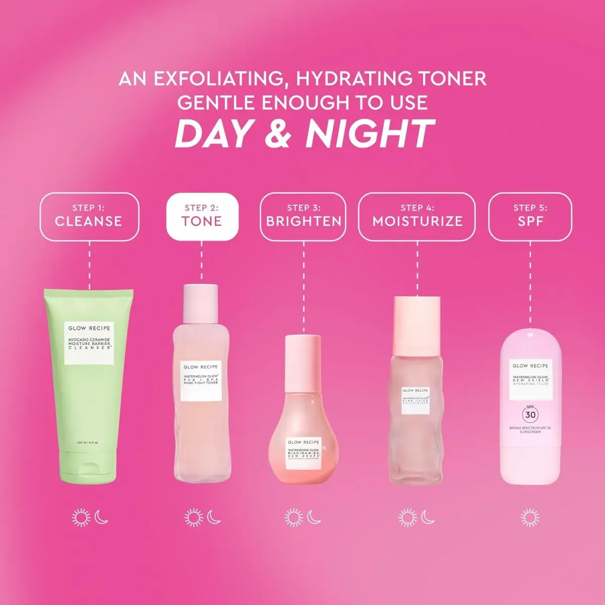 Glow Recipe Watermelon Glow PHA + BHA Pore-Tight Toner 150ml (5 Fl Oz) | Exfoliates & Hydrates for Poreless Skin - view 6