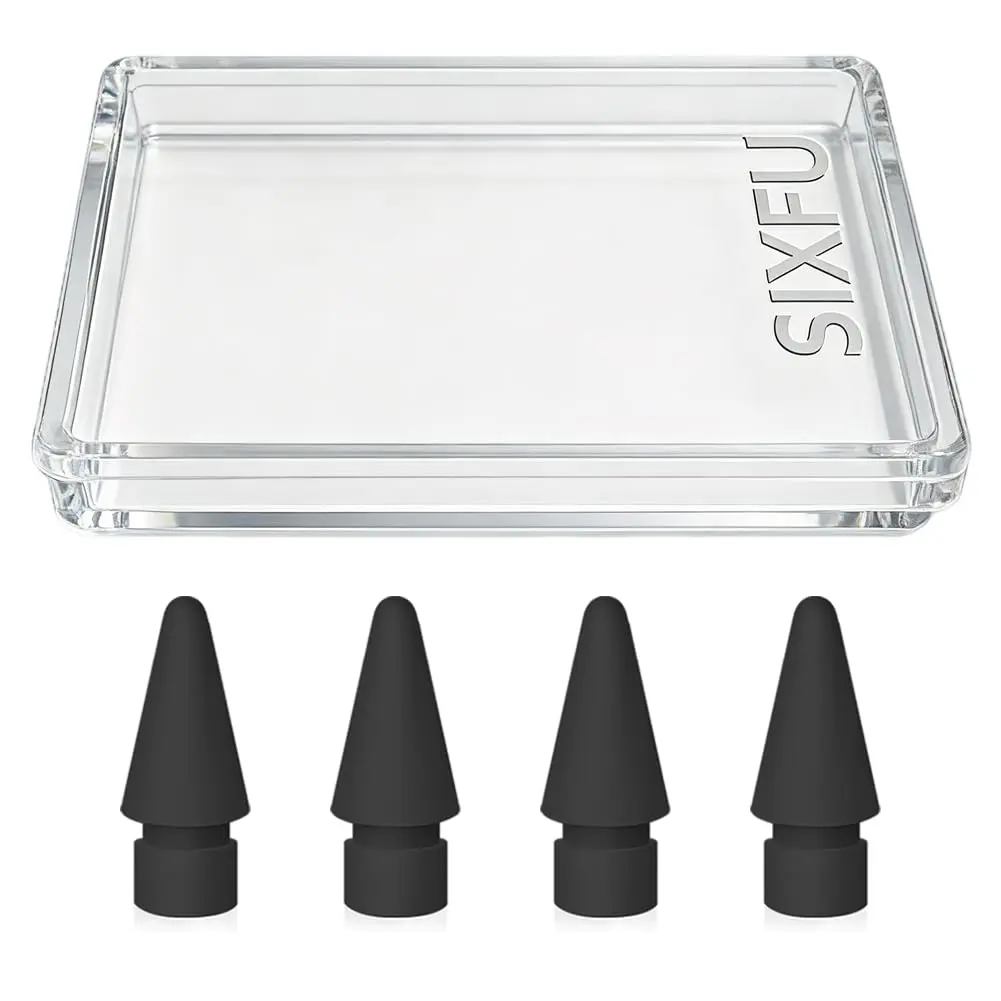 SIXFU Replacement Pencil Tips 4 PCS Black | Compatible with Apple Pencil Pro, USB-C, 1st/2nd Gen - main product image