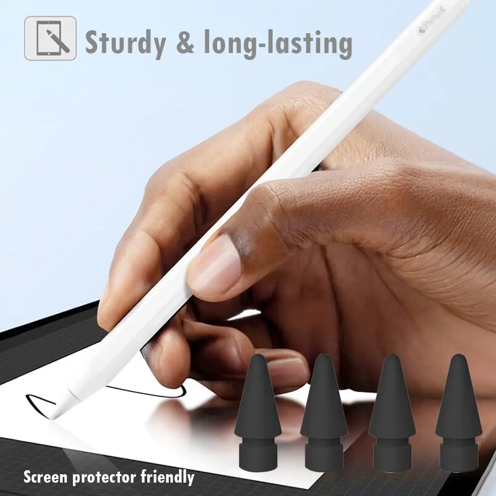 SIXFU Replacement Pencil Tips 4 PCS Black | Compatible with Apple Pencil Pro, USB-C, 1st/2nd Gen - view 6