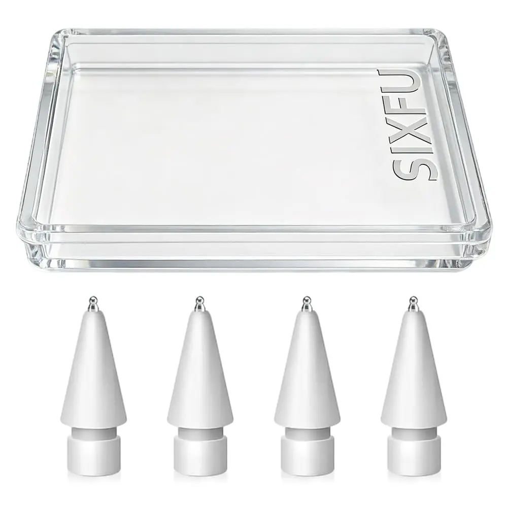 SIXFU Replacement Pencil Tips for Apple Pencil Pro, 1st/2nd Gen, USB-C, Logitech Crayon - 4 Pack - main product image