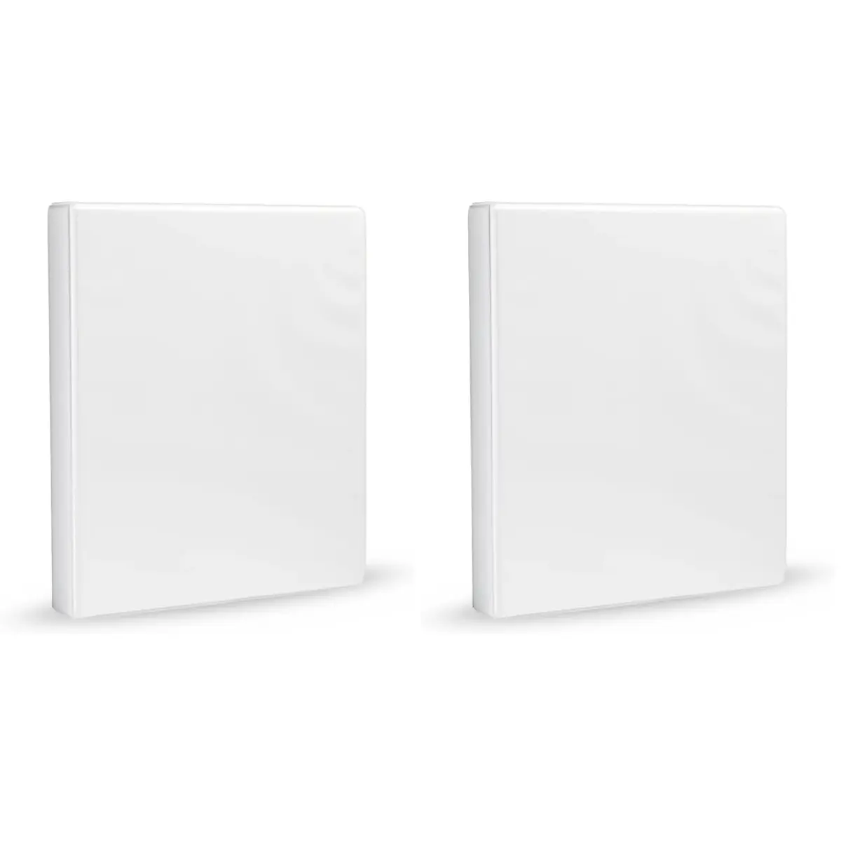 Amazon Basics 3-Ring Binder, 1-Inch, Customizable, White, 2-Pack | Holds 175 Sheets - main product image