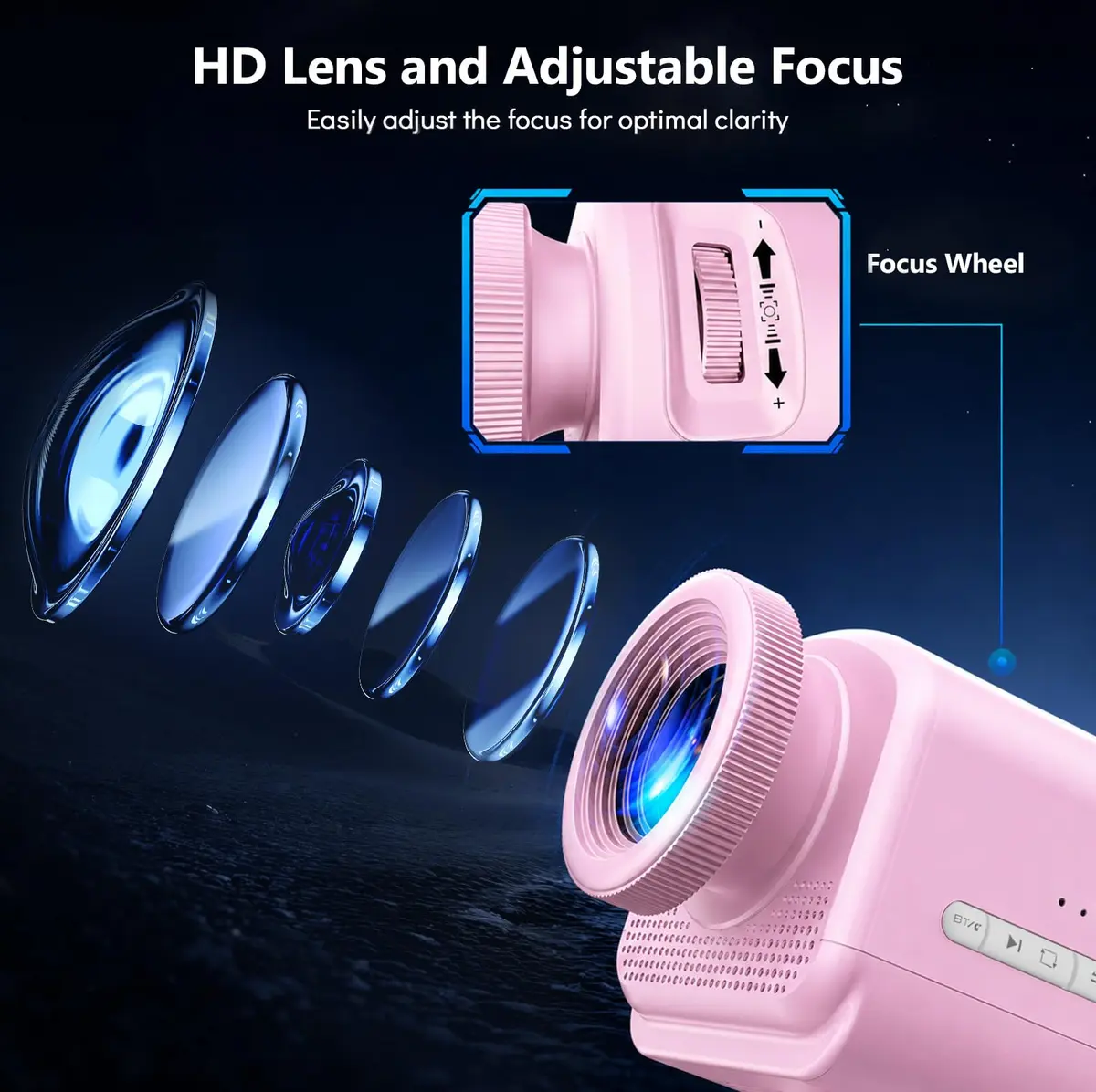 Rossetta 3D Projector with 60 Scenes | Galaxy Star Projector for Room Decor - view 4