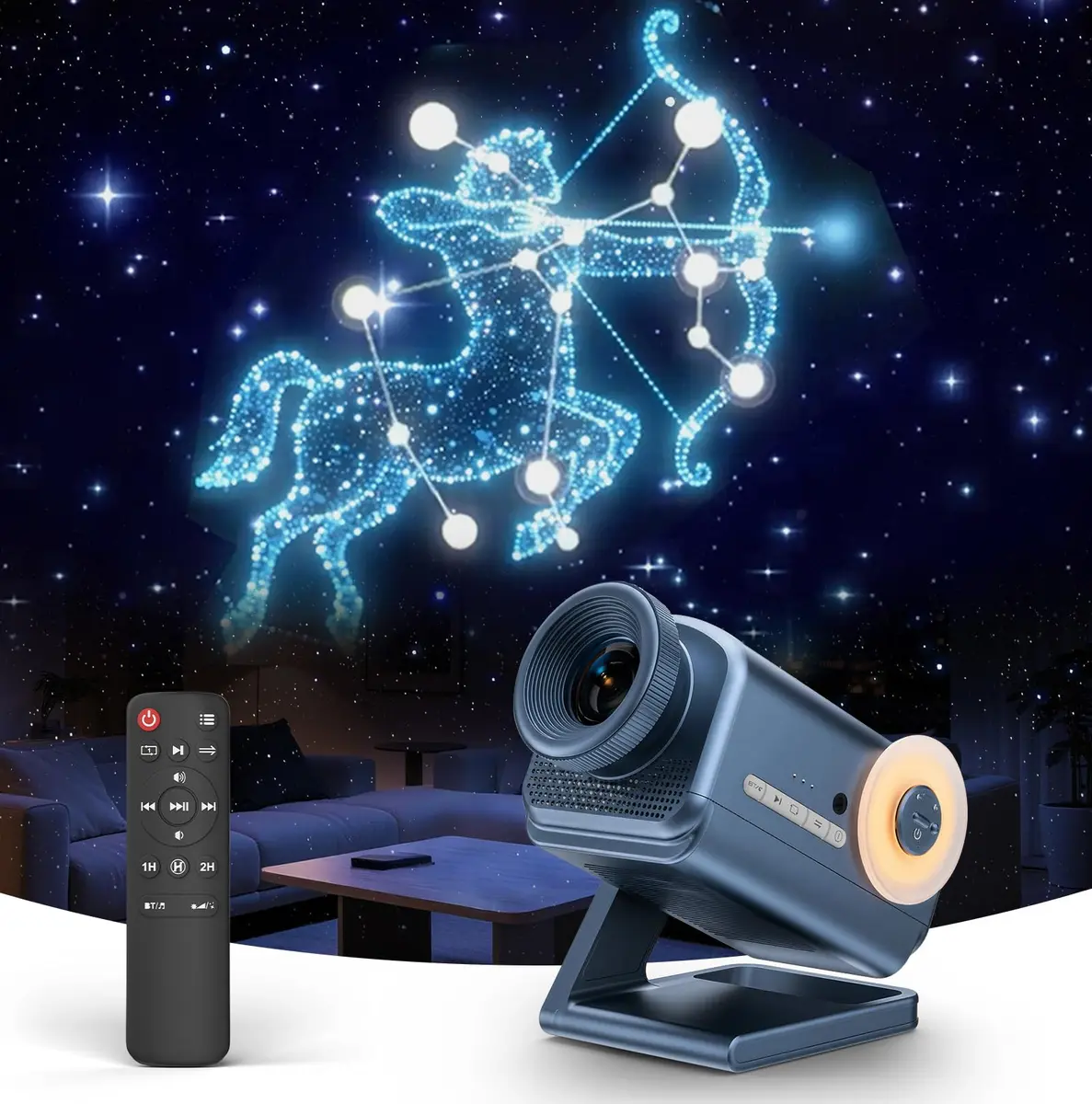 Rossetta 3D Projector with 60 Scenes | Galaxy Star Projector for Room Decor - main product image