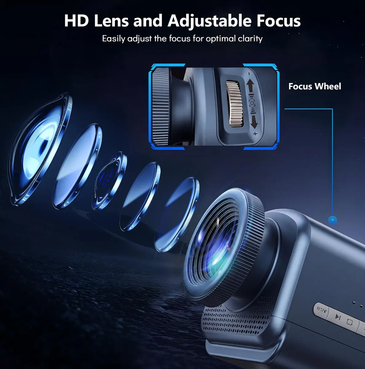 Rossetta 3D Projector with 60 Scenes | Galaxy Star Projector for Room Decor - view 3
