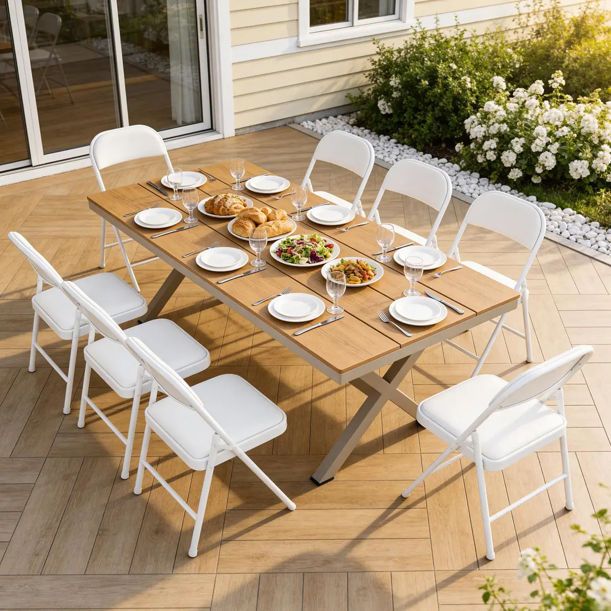FurniEdge Padded Folding Chairs 2 Pack | Heavy Duty PU Leather Indoor & Outdoor Support - view 5