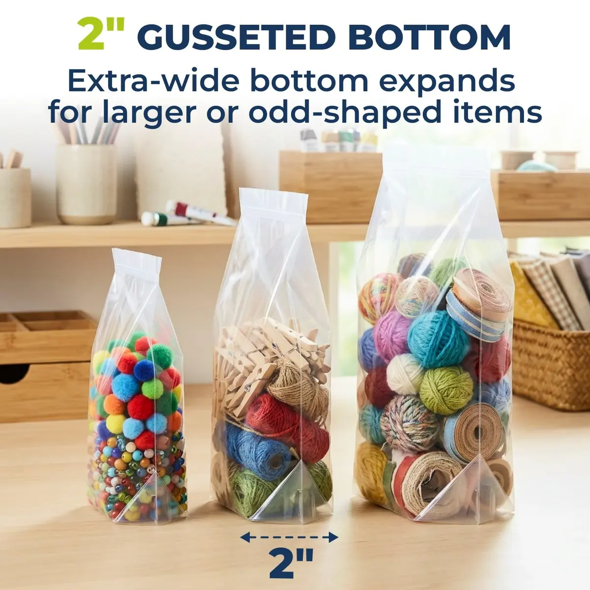 Keep N Store Gusseted Reclosable Stand Up Bags 6" x 9" | Food Storage & Liquid Packaging - view 3