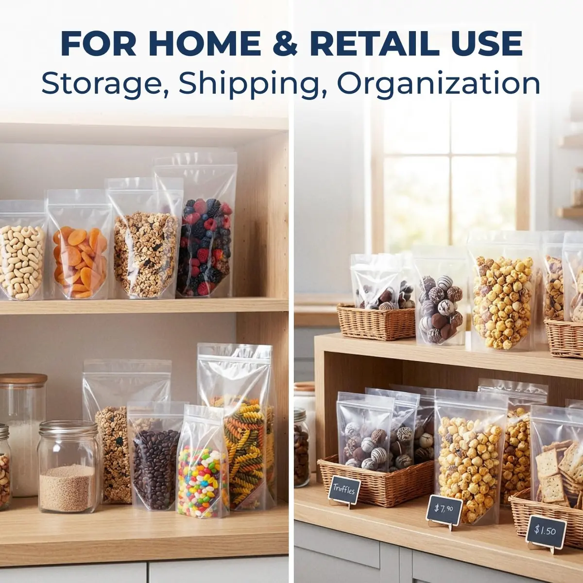 Keep N Store Food Storage Bags 6" x 9" | Reusable, Freezer Safe, 8 oz Capacity - view 6