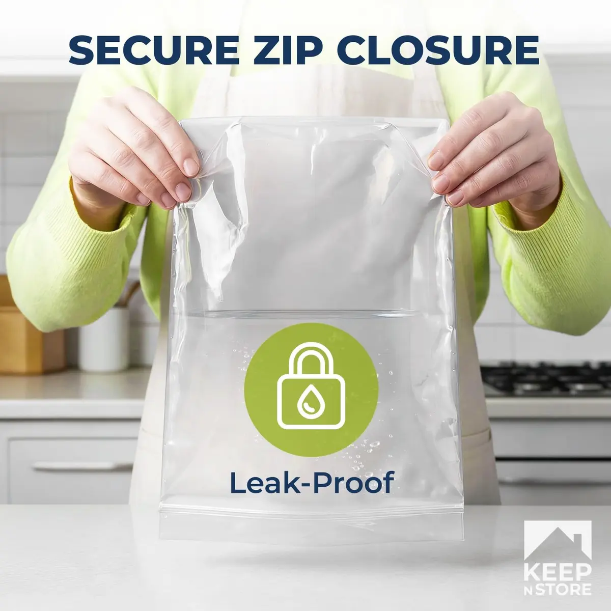 Keep N Store Food Storage Bags 6" x 9" | Reusable, Freezer Safe, 8 oz Capacity - view 4