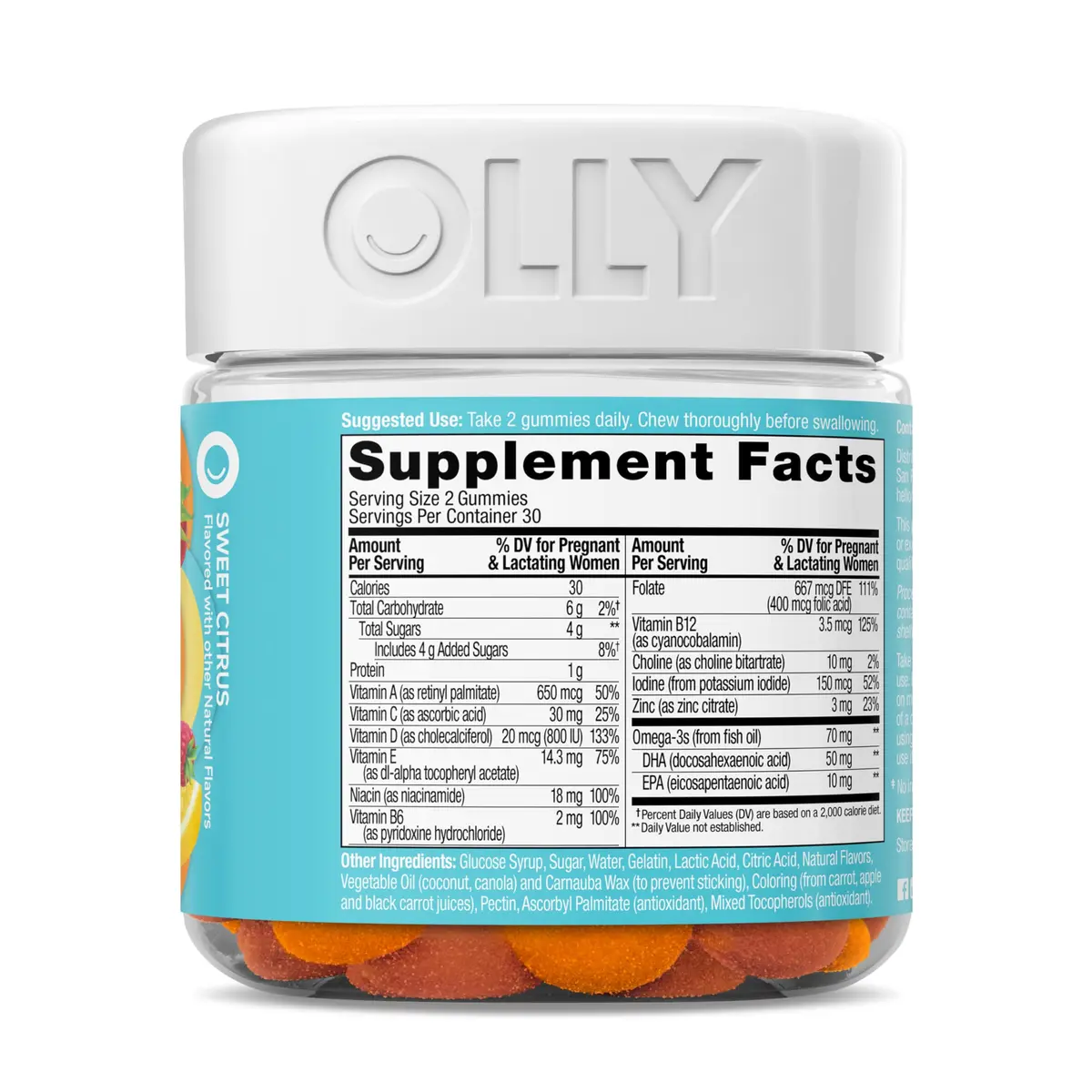 OLLY Prenatal Multivitamin Gummy Daily Blend for Mommy & Baby 720 Count (Pack of 12) | Supports Cellular Energy & Baby's Development - view 9