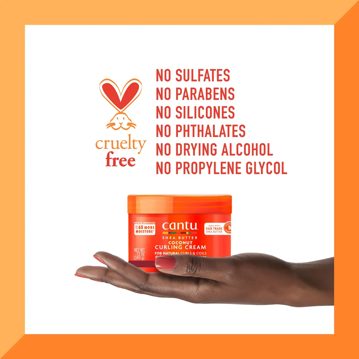 Cantu Coconut Curling Cream with Shea Butter for Natural Hair, 12 oz (144 fl oz) | Defines Curls for Type 3 & 4 Hair - view 7