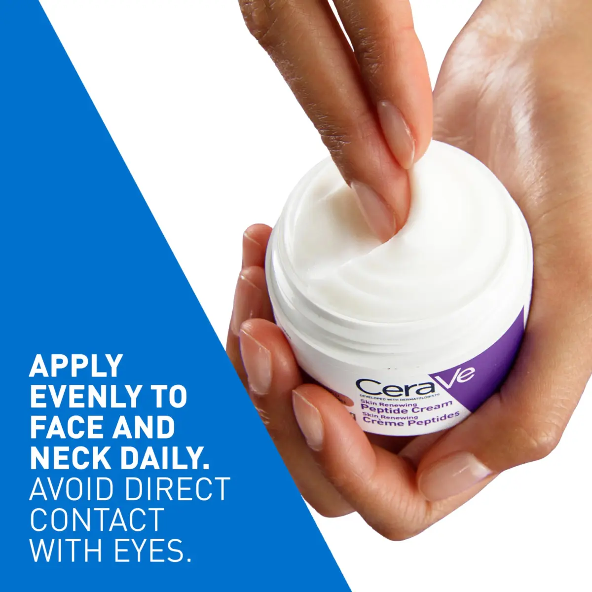 CeraVe Skin Renewing Night Cream 50ml (1.7 Fl Oz) | Peptide Complex, Hyaluronic Acid, Ceramides - view 4
