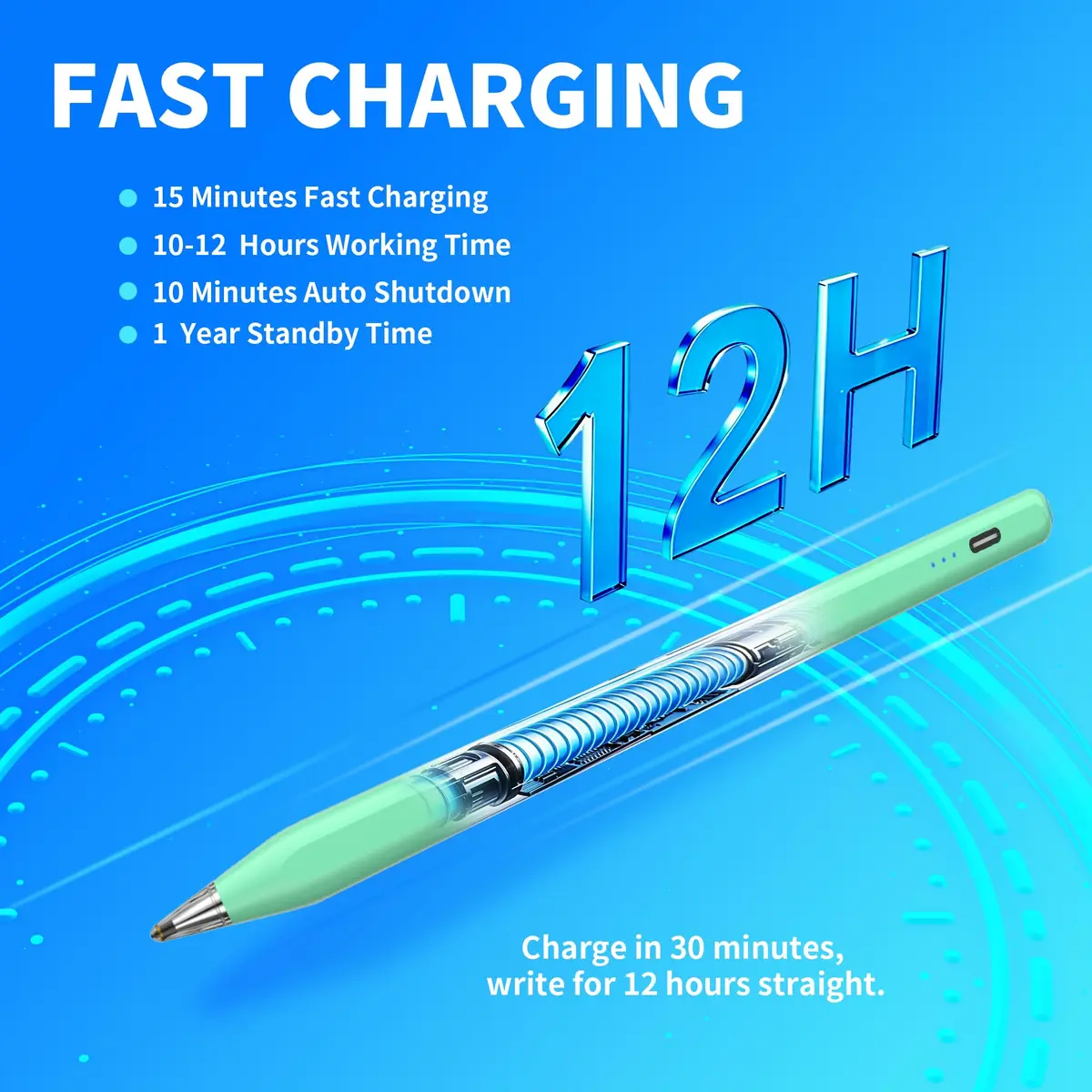 YJSK Galaxy Tab A11+ Stylus Pen for Samsung Tablets | Precise, Fast Charging, Auto Sleep (Green) - view 5
