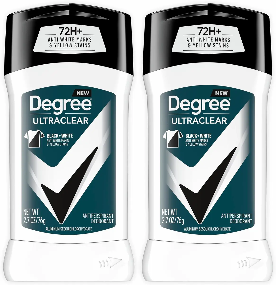 Degree Men UltraClear Black+White Antiperspirant Deodorant 72-Hour Protection 77.4 ml (2.7 oz) | Prevents Stains on Black & White Clothing - main product image