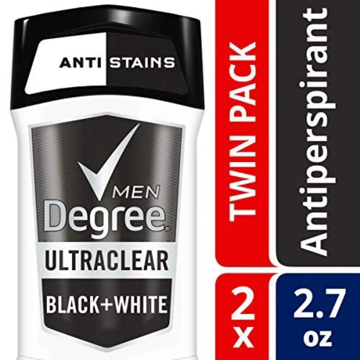 Degree Men UltraClear Black+White Antiperspirant Deodorant 72-Hour Protection 77.4 ml (2.7 oz) | Prevents Stains on Black & White Clothing - view 2