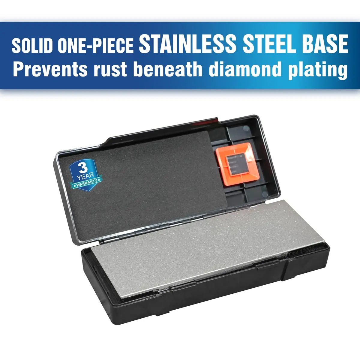 SHARPAL 163N Diamond Sharpening Stone 20.3 cm x 7.6 cm (8 in. x 3 in.) | Dual Grit Whetstone for Knife Repair & Refinement - view 5
