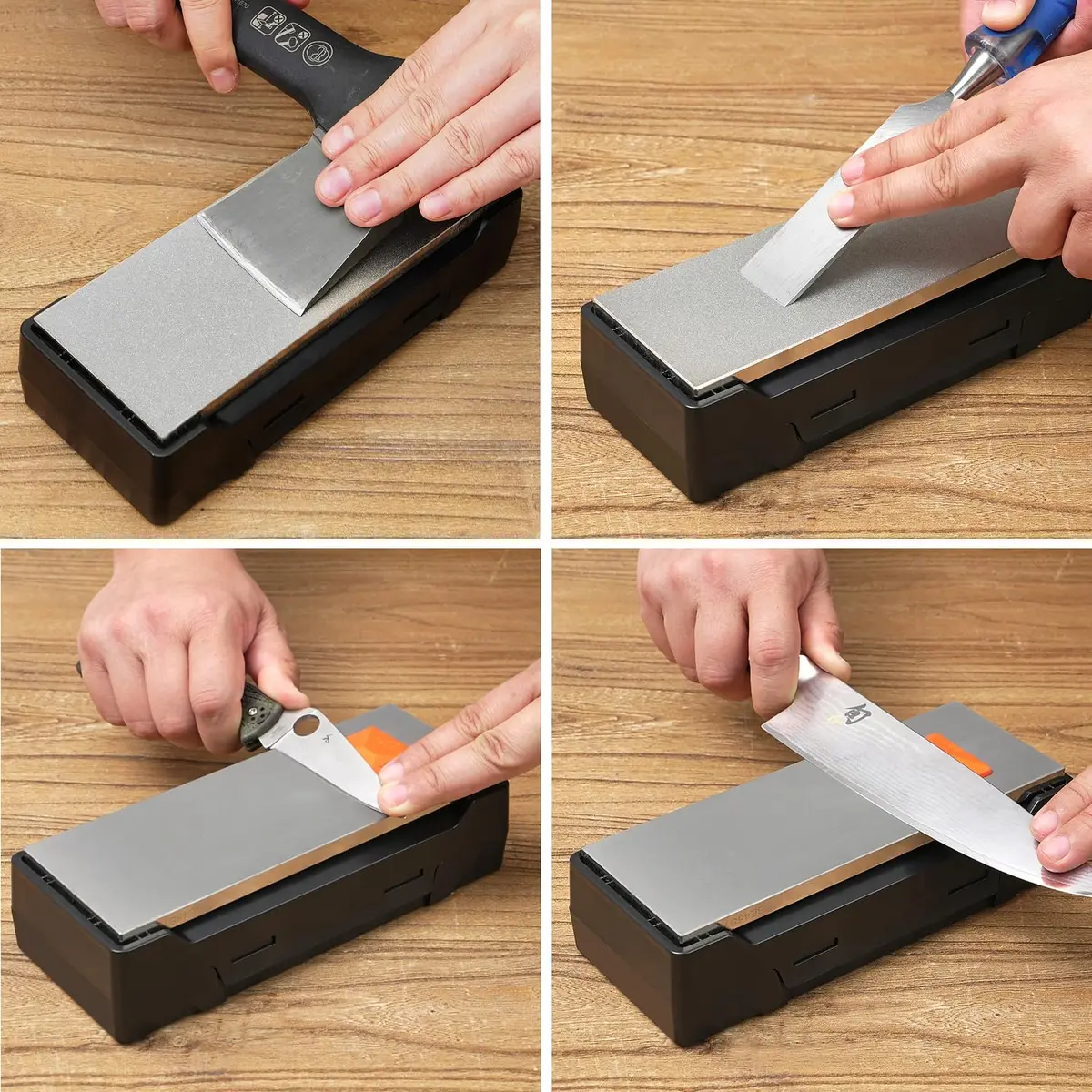 SHARPAL 163N Diamond Sharpening Stone 20.3 cm x 7.6 cm (8 in. x 3 in.) | Dual Grit Whetstone for Knife Repair & Refinement - view 6