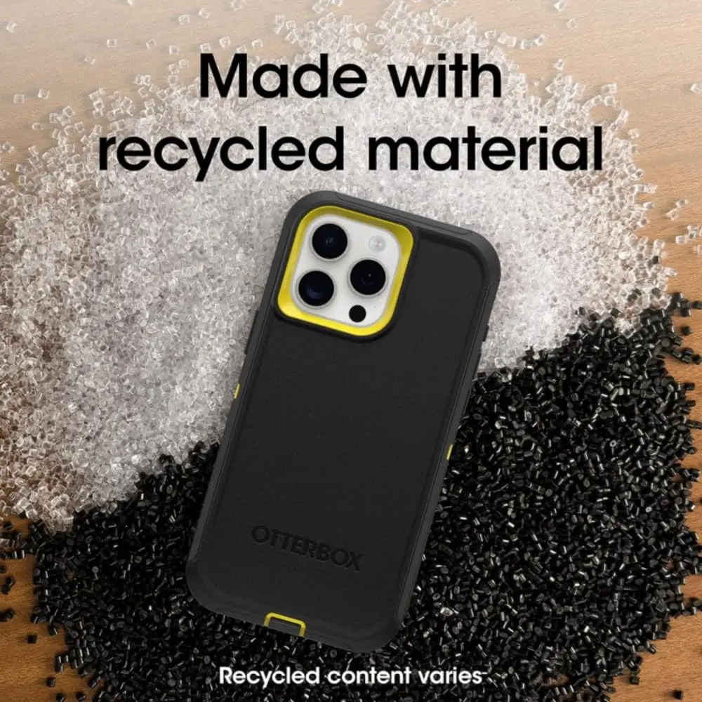 OtterBox Defender Series Case iPhone 15 Pro Max Night (Black & Yellow) | Rugged & Screenless - view 9
