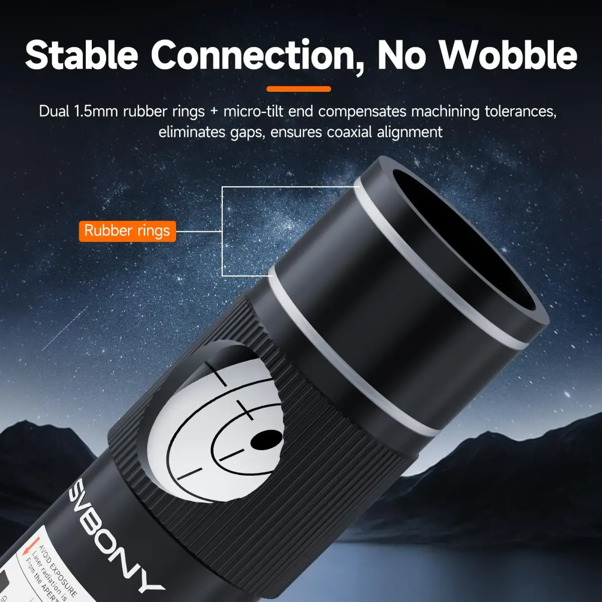 SVBONY SV121 Red Laser Collimator for Telescopes 1.25 Inch | Upgraded Triangular Screw Design & 3-Level Brightness Adjustment - view 6