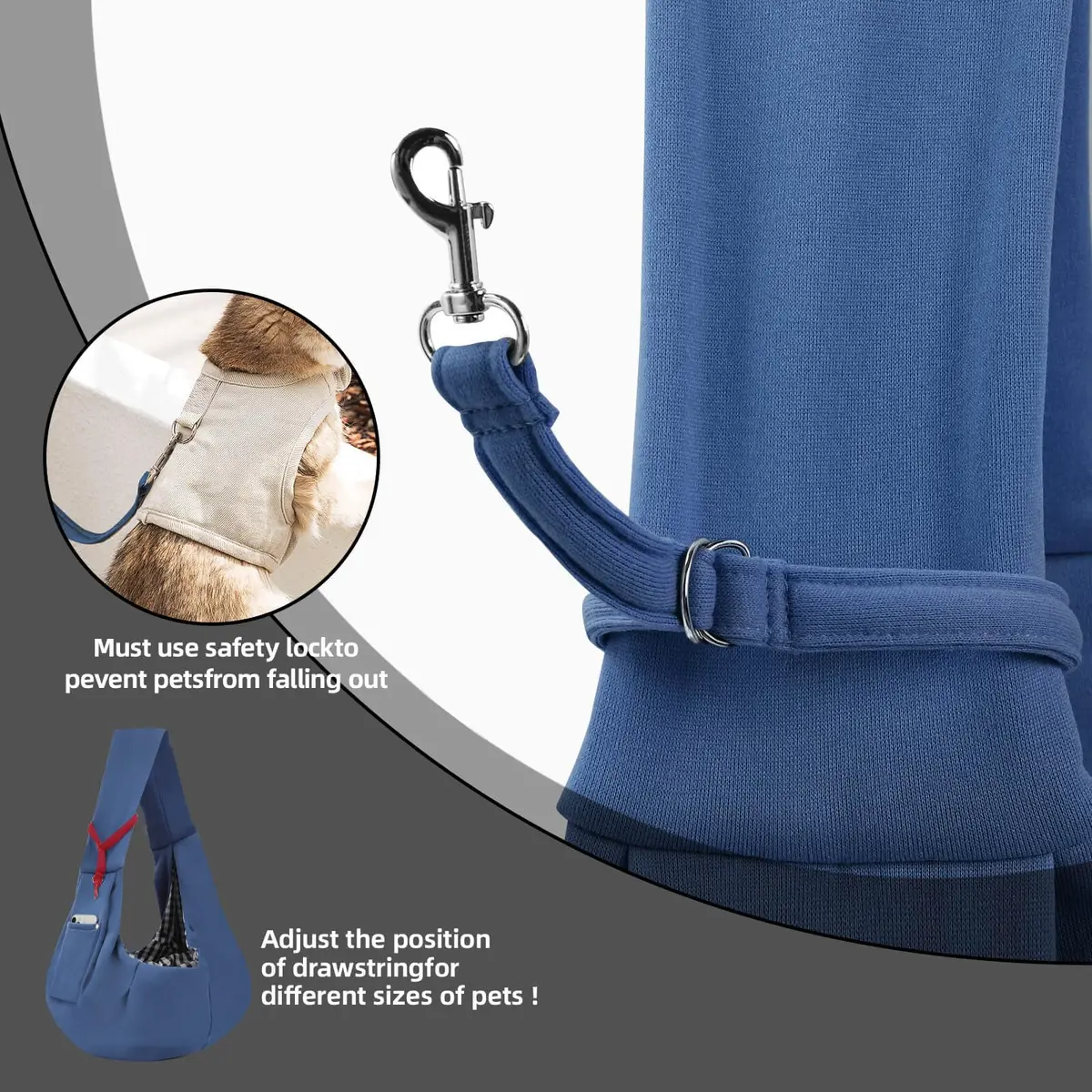 ARZQUT Dog and Cats Carrier Sling | Reversible Small Pet Carrier with Storage Pocket for Travel & Daily Use - view 6