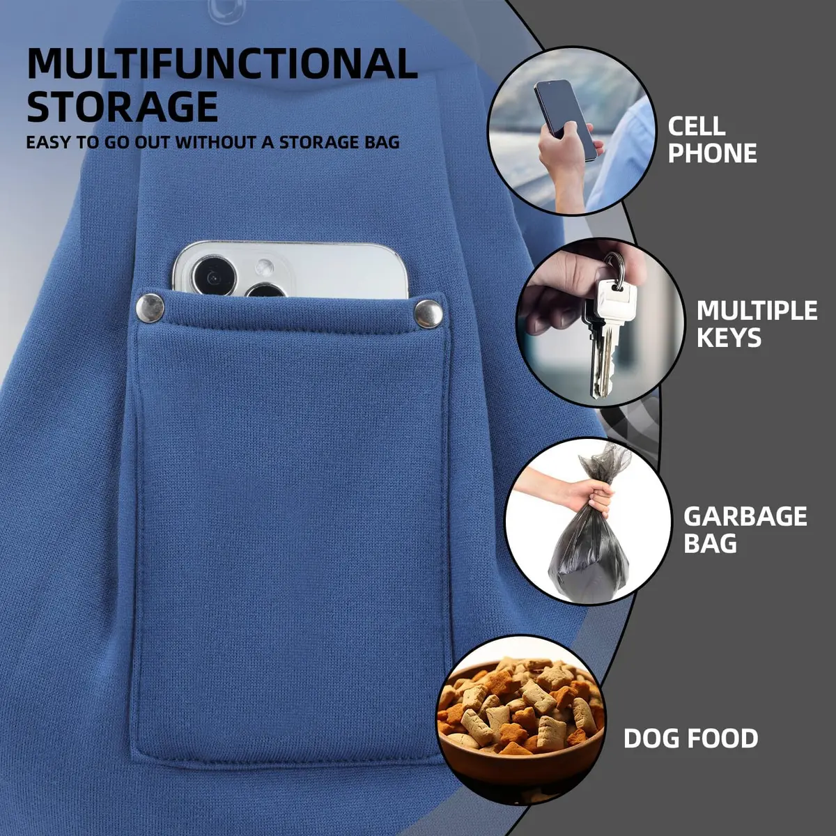 ARZQUT Dog and Cats Carrier Sling | Reversible Small Pet Carrier with Storage Pocket for Travel & Daily Use - view 3