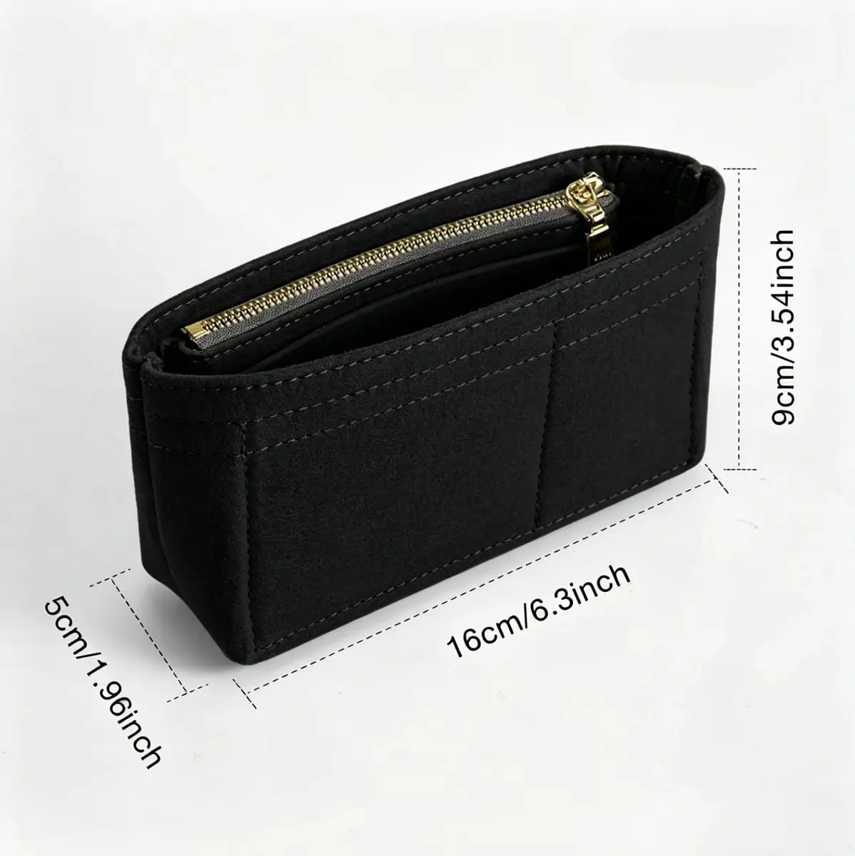 Umiup Felt Mini Purse Bag Organizer for Longchamp Small Tote XS (1.97*6.5*3.15in) | Keeps Handbags Tidy - view 2